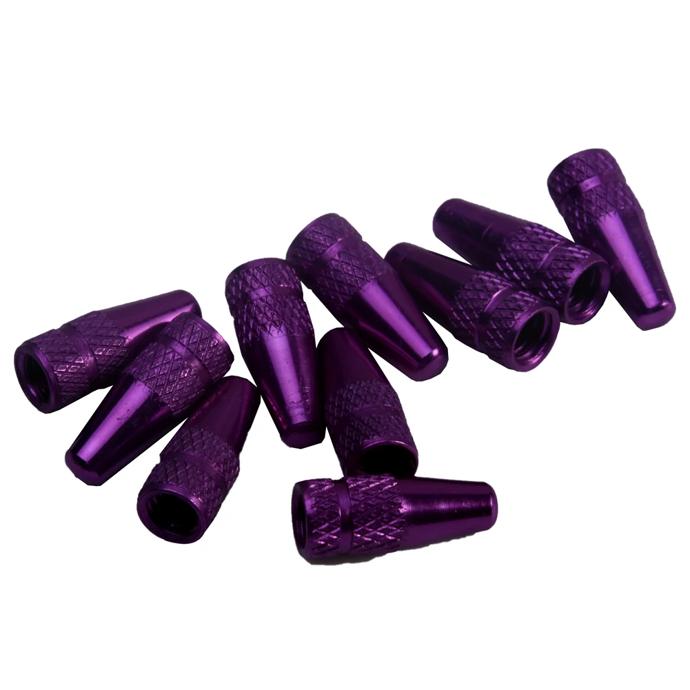 purple 10 шт./лот, колпачок Presta, велосипедное фиксационное колесо с ниппелем типа Presta, обода шины, шток, Воздушная крышка s, пылезащитная крышка, Аксессуары для велосипеда# H915 - Цвет: purple