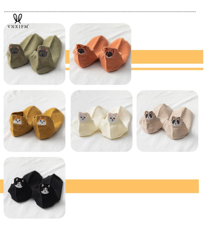 2022 cotton high-end women's boat socks animal embroidery slippers socks 6 colors cat funny ankle socks casual invisible socks 2022 cotton high-end women's boat socks animal embroidery slippers socks 6 colors cat funny ankle socks casual invisible socks
