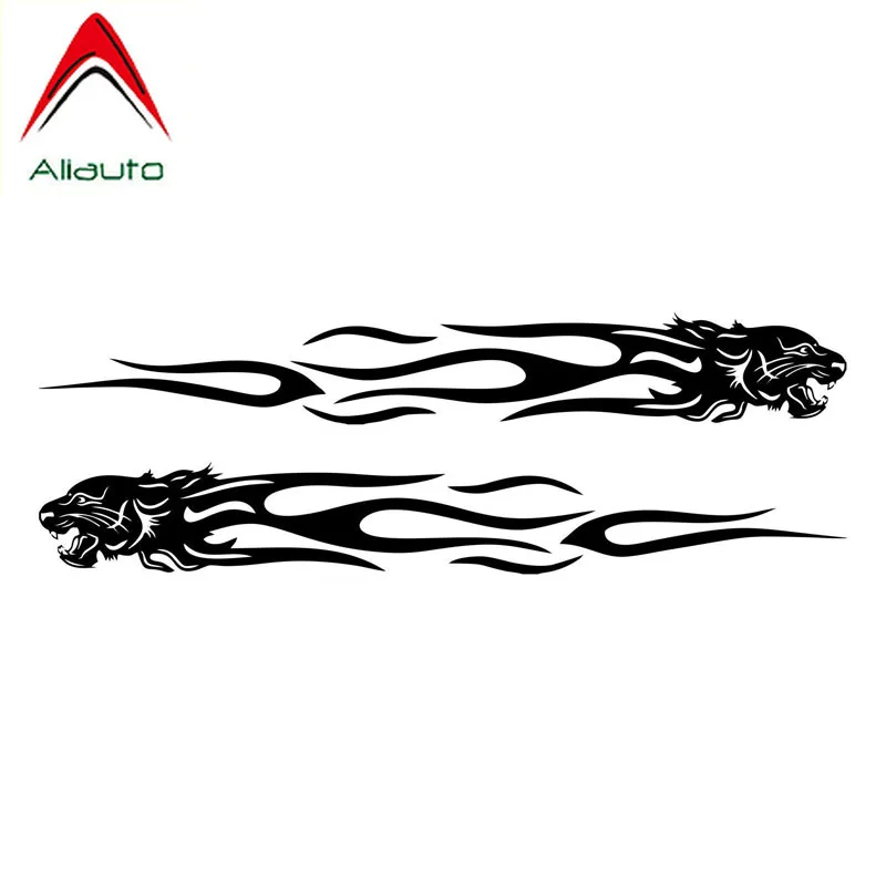 Aliauto 2 X модные автомобильные наклейки Тигр Пламя креативные Авто Стайлинг