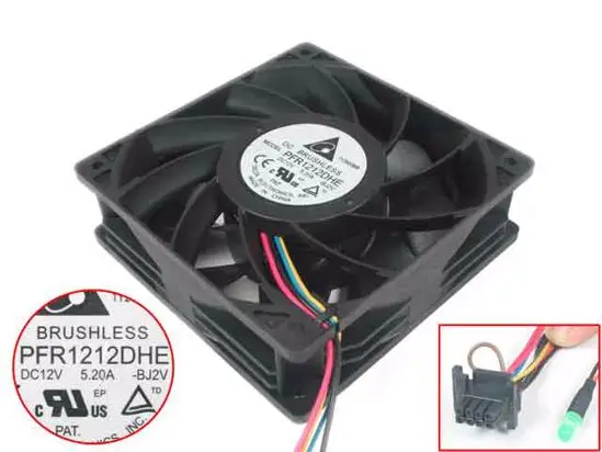 

Охлаждающий вентилятор для сервера Delta Electronics PFR1212DHE 8J2V DC 12V 5.20A 120x120x38 мм