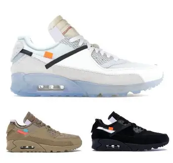 

New Brand 90 Desert Ore Mens Designer Shoes Black White Running Shoes Top Men Women Sports Sneakers Size 40-45 Without Box