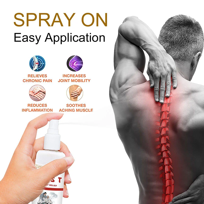 60ML Joint Gout Spray Herbal Extract Pain Relief Mist Body Care for Knees Joints Lower Back External Use Health | Красота и здоровье