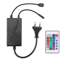 12V 2A contrôleur sans fil RGB LED de contrôle avec 4 broches 24 touches télécommandes pour bande bande lumières accessoires d'éclairage