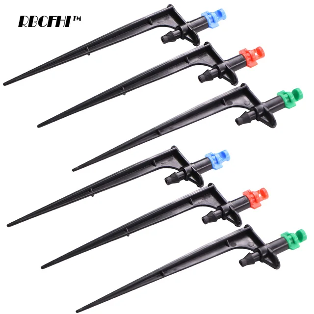 Rbcfhi 90/180/360 Fokos Mikro -Párás Fúvóka 11 Cm -Es Tétön 1/4 ' Barb Csatlakozó Kerti Üvegházhatású Öntözési Fúvókák - Image 2