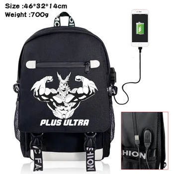 

New Anime My Hero Academia Black Backpack Men Women Shoulder Travel Laptop Bags Cosplay Kids Teens School Bags Bookbag Bagpack