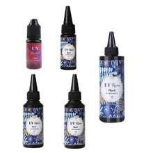 Hard UV Resin Glue Crystal Clear Ultraviolet Curing Epoxy Resin UV Glue Solar Cure Sunlight Activated DIY Jewelry Making Tools