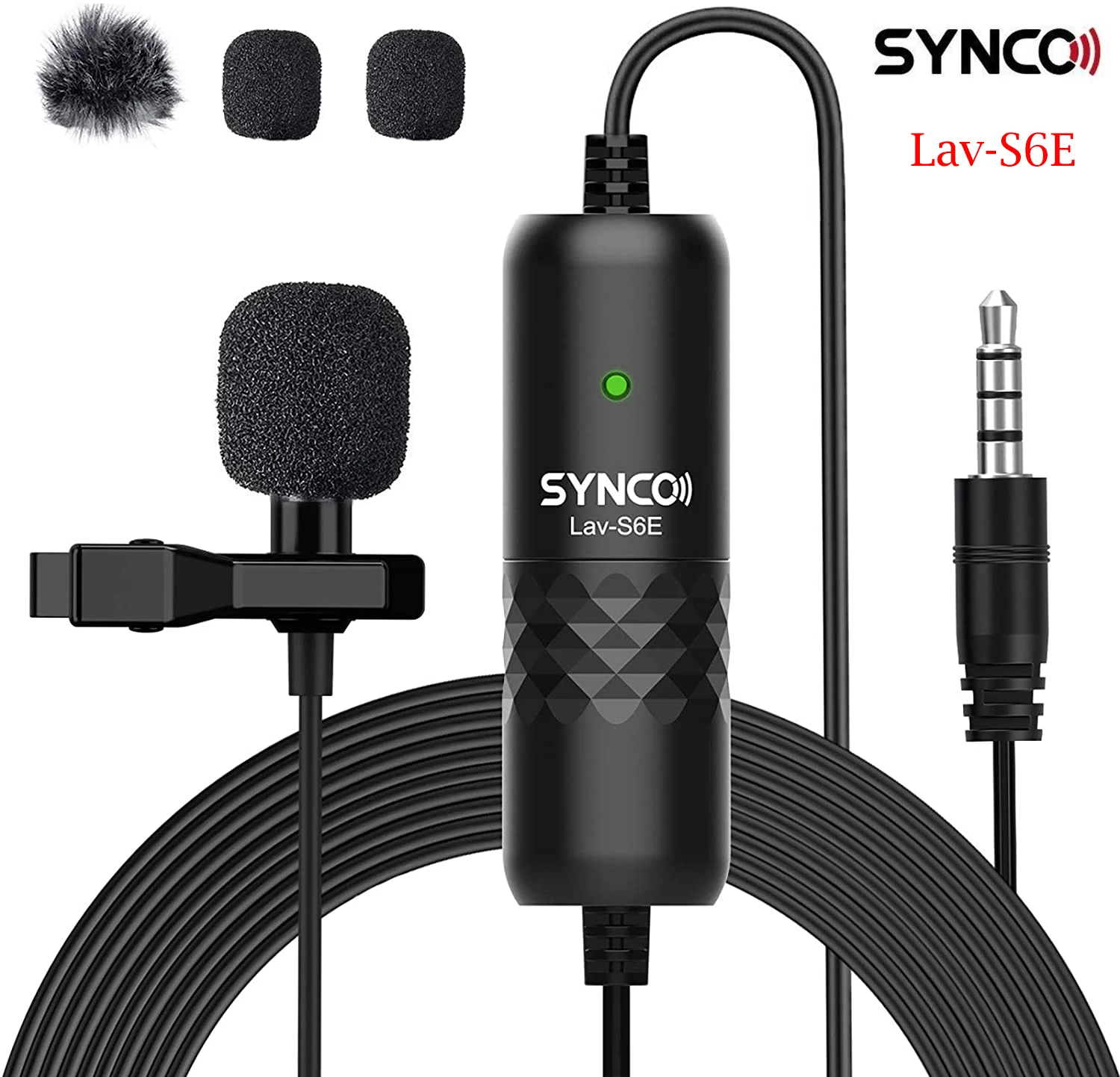 SYNCO Lav S6E Wired Lavalier Microphone Omnidirectional Condenser Label