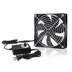 Ventilador accionado con controlador de velocidad, 120mm AC 110V 220V DC 12V, para amplificador de receptor DVR Playstation Xbox componente de refrigeración