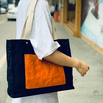 

2020 New Japanese-style Simple Canvas Bag Waterproof Women's Fashion Handbag Personality Lady Shoulder Bag