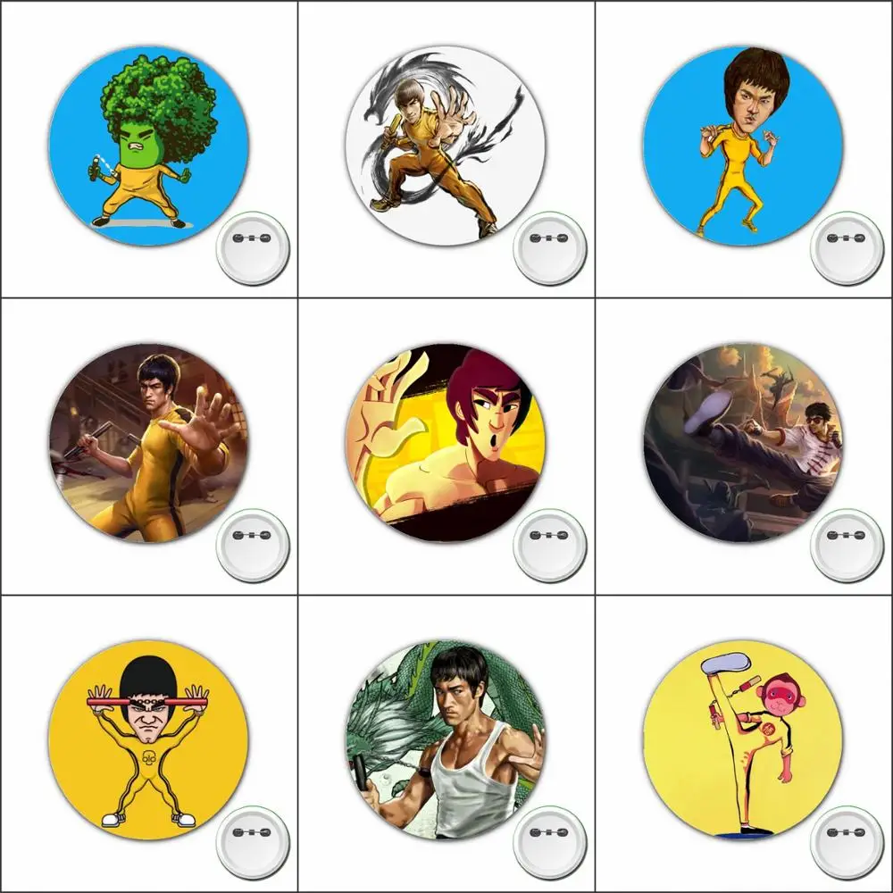 

3pcs Chinese Kung Fu stars Cartoon Cosplay Badge Brooch Pins Icons Badge Decoration Badges Button Clothes Accessories