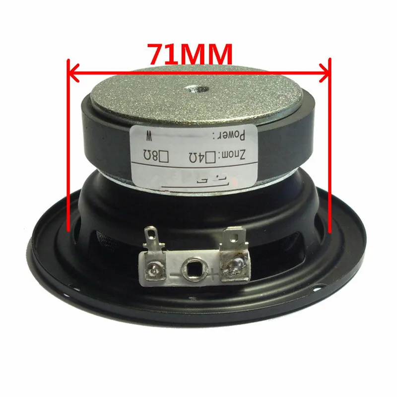 2pcs 3/3.5 Inch 90MM Fiberglass Waterproof Full Frequency Midrange Speaker 4 Ohm 8 Ohm 15W Car Home Audio Horn Round Speaker