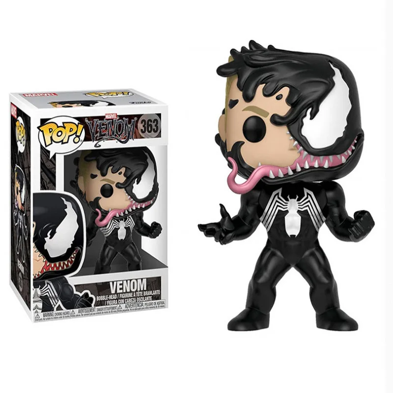 363 with box FUNKO POP чудо-яд Капитан Америка Халк Железный человек Дэдпул Черная пантера для детей на день рождения Рождественский подарок с коробкой - Цвет: 363 with box