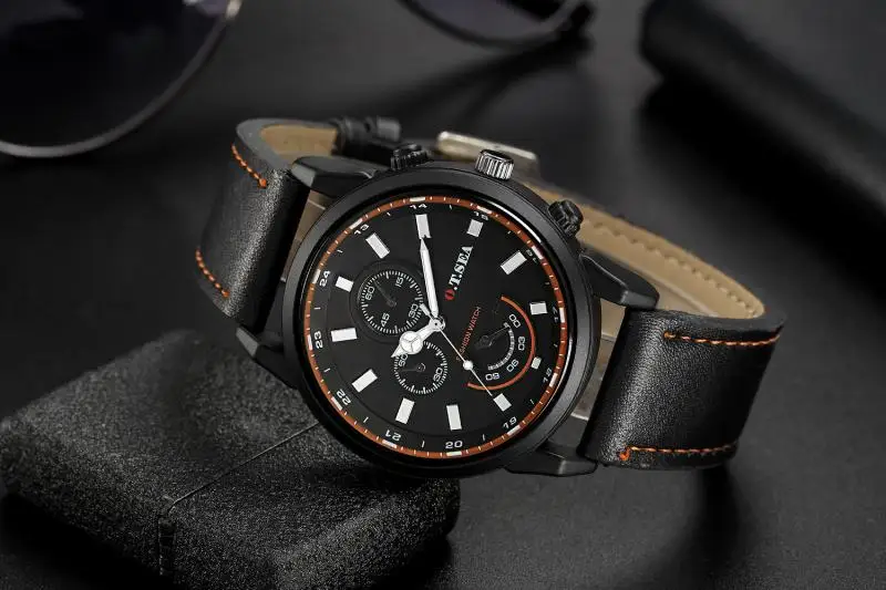 

Top Brand Classic Quartz Watches Men Men Sports Watches New Design PU Strap Military Sports Wrist Watch Men Clock Horloges Manne