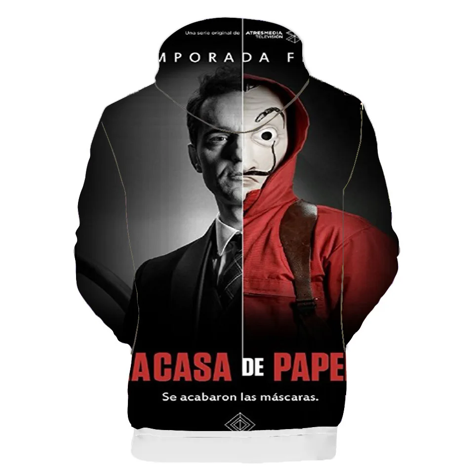 Костюм «Money Heist» футболка с длинным рукавом для маленьких мальчиков Забавный дизайн, футболка сериала «tv» толстовки для девочек Повседневная футболка, детские толстовки с капюшоном