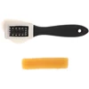 2pcs/set Leather Stain Cleaner Suede Shoe Brush 3 Side Cleaning Brush Rubber Eraser Black S Shaped Shoes Cleaner Boot Shoe 6