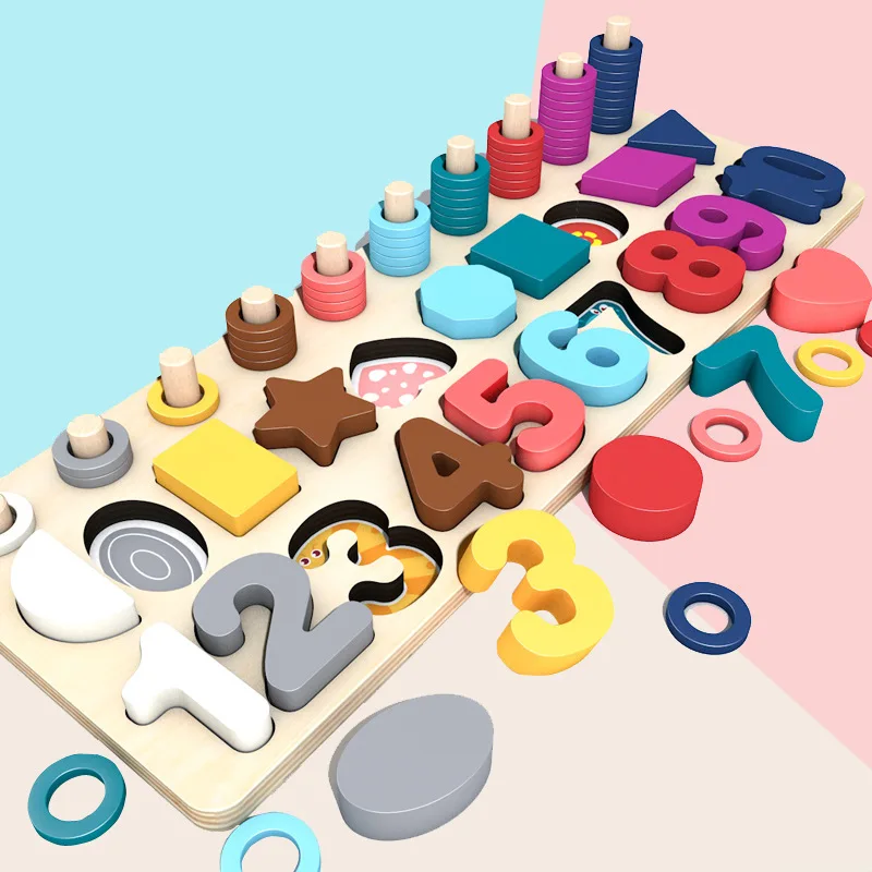 D Montessori Educational Toys For Children Kindergarten Mouse Thread Cheese Plaything Teaching Aids Math Montessori Wooden Toys - Цвет: D
