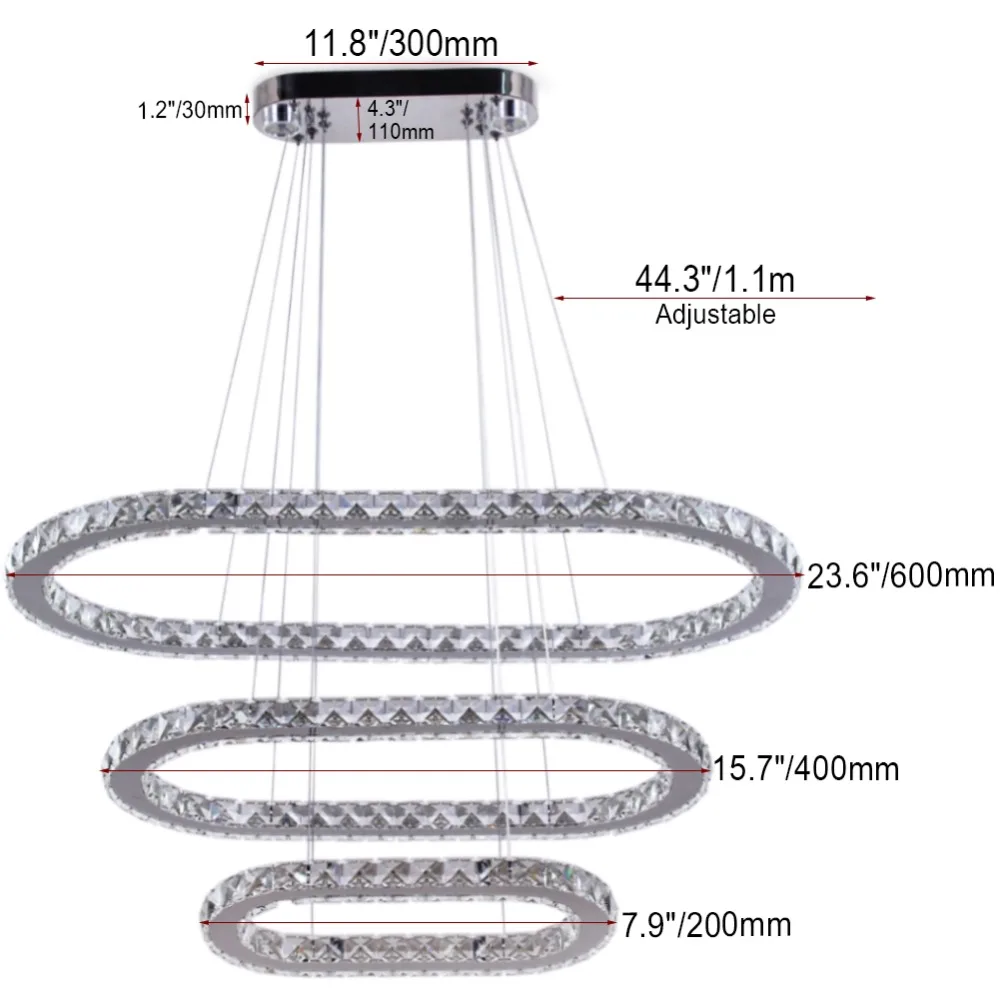 Modern crystal chandelier Ring Lustre Crystal Chandelier Led Lighting Ceiling Chandeliers Lights Lamparas Suspension Lampen