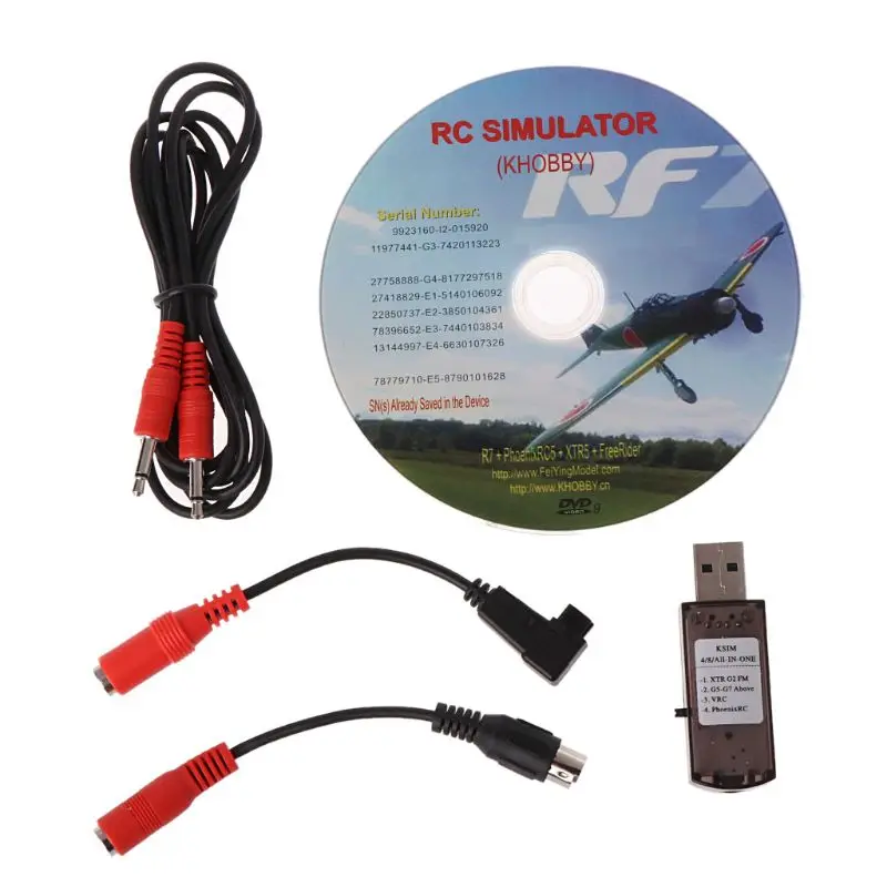 Радиоуправляемый USB-симулятор полета 22 в 1 с кабелями для G7 Phoenix 5 0 Aerofly XTR- VRC FPV Racing |