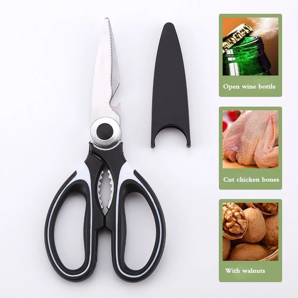 22 Cm Stainless Steel Heavy Duty Professional Multi-Purpose Kitchen Scissor  for Small Pruning, Discapper, Dried Fruit Shellfish, Bottle Stoppers, etc.  - AliExpress