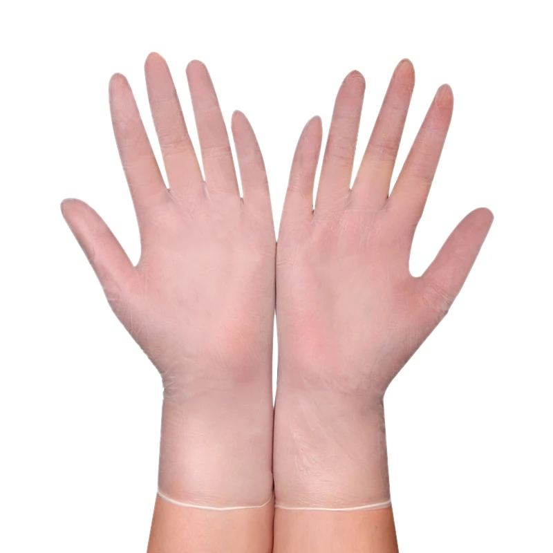 

New-Disposable Gloves PVC Transparent Gloves Smooth Feel Gloves Protective Gloves Medium 200Pc