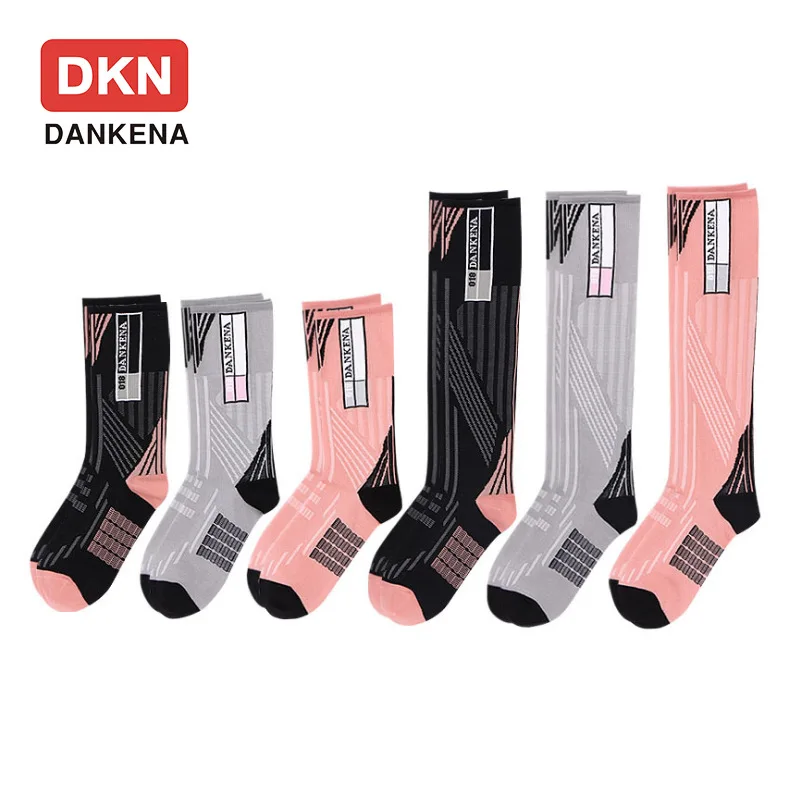 

DKN Alphabet Long Tube Socks High Elasticity Sweat-Absorbing Breathable Colorblock Trendy Knee Socks Sports Socks