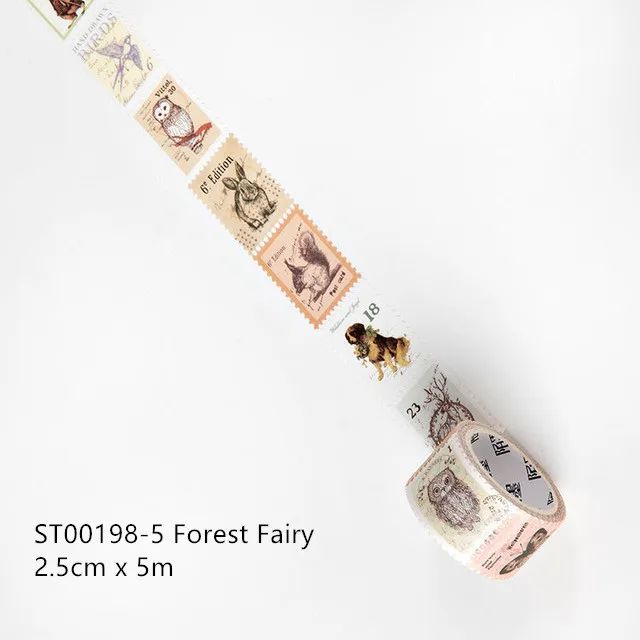 25 мм x 5 м Маскировочные ленты DIY Васи бумажные наклейки мультфильм винтажный штамп Маскировочная лента декоративные клейкие ленты Скрапбукинг наклейка s - Цвет: Forest Fairy