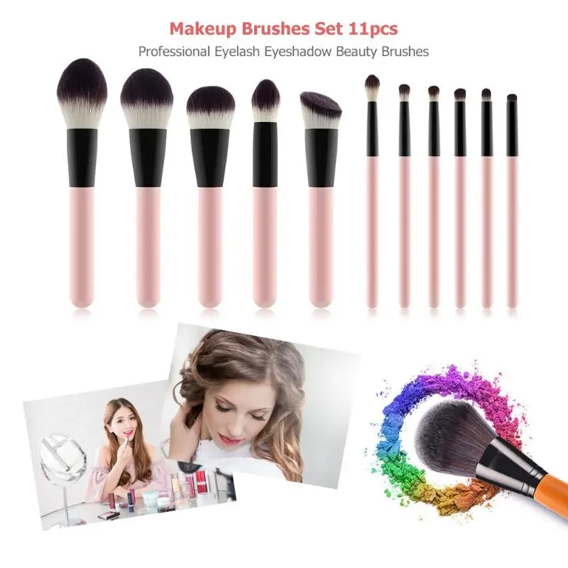 10 шт./компл. Pro на Рождество макияж кисти тени для век основа для макияжа лица Косметическая пудра Красота кистей для макияжа