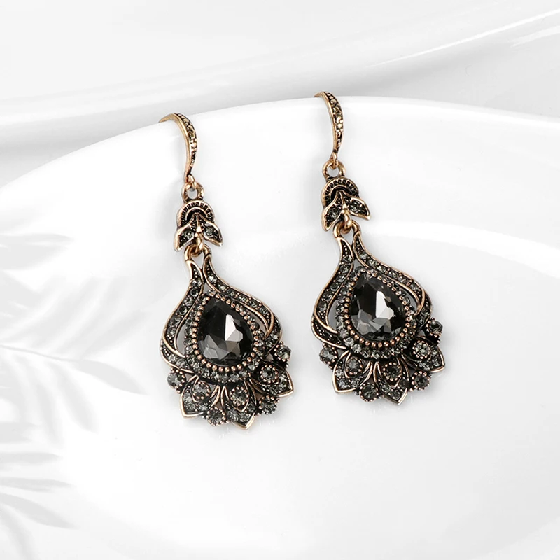 Dangle Earrings Drop Earrings Crystal Earrings Bridal For Women Antique Gold Color Beach Party