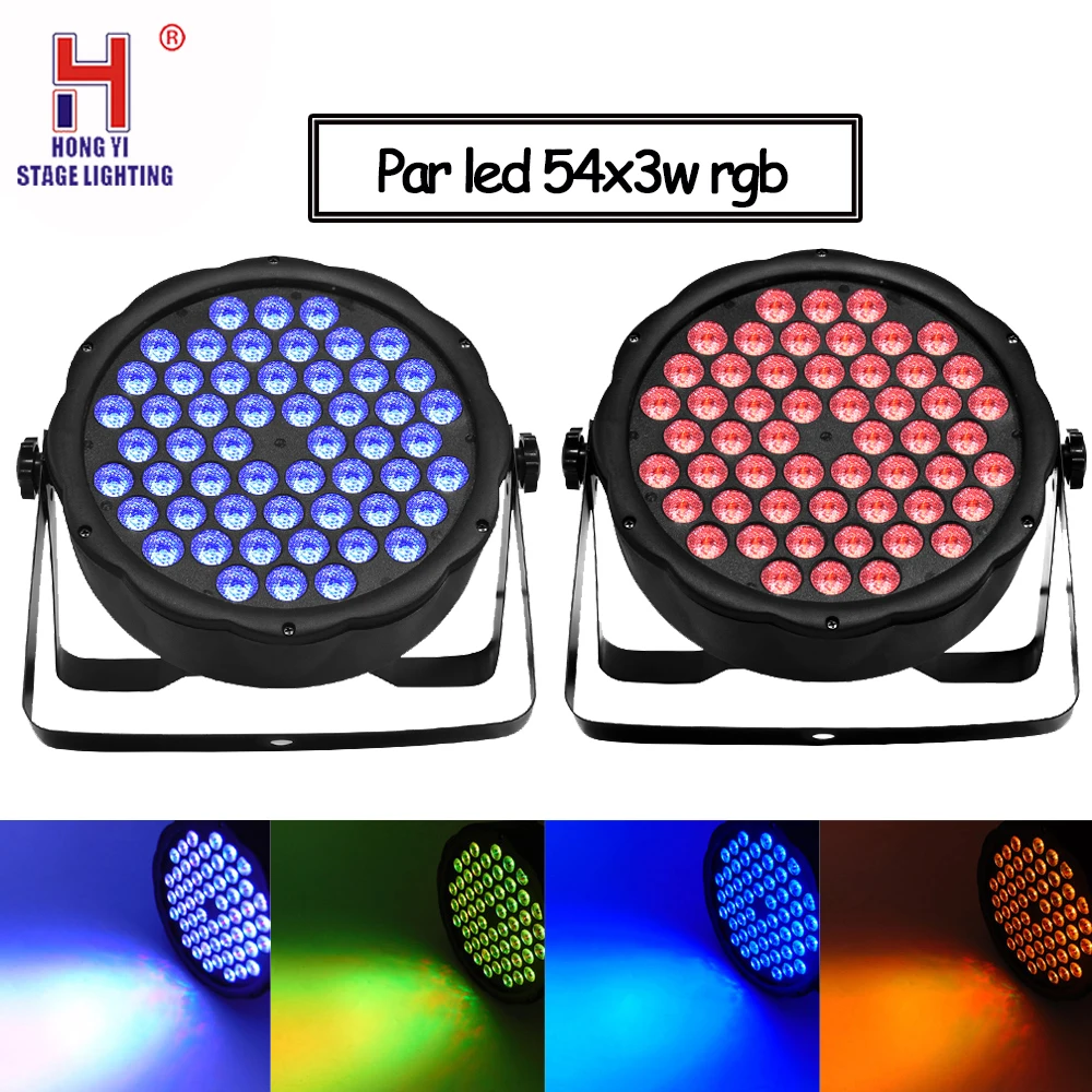 

Party lights led flat par 54x3w disco lights dmx512 control RGB 3in1 par led professional dj disco equipment lighting 2pcs/lot
