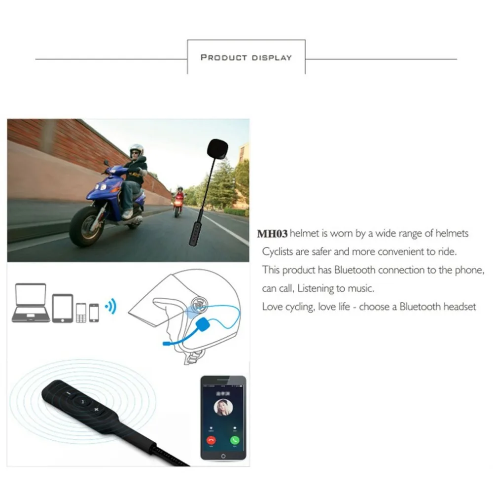 MH03 мотоциклетный шлем гарнитура мотоциклетная гарнитура для музыки gps дропшиппинг