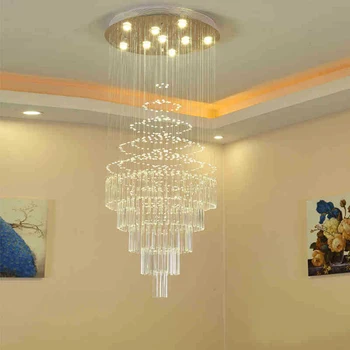 

long crystal chandelier lighting lustres living room lampadari modern staircase chandelier light fixtures