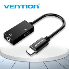 Адаптер для наушников Vention type C до 3,5 мм, зарядное устройство, USB C, Aux, аудио кабель, разъем 3,5, конвертер для наушников для Xiaomi Mi6, huawei Mate10