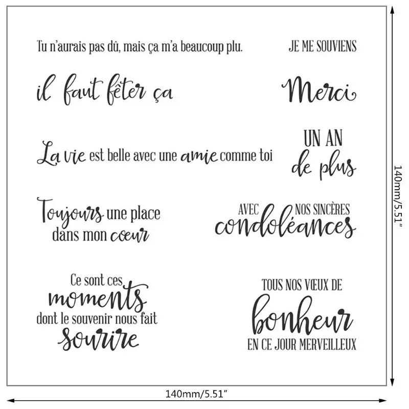 French Alphabet DIY Silicone Clear Stamp Cling Seal Scrapbook Embossing Album Decor clear stamps clear rubber stamps