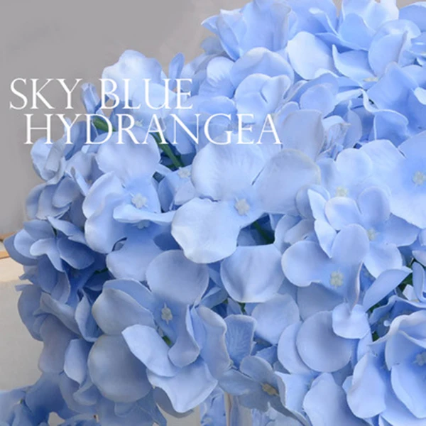 Искусственная гортензия букет цветок, шелковые цветы с бесплатным стержнем для дома украшение для свадьбы подарок FAS6 - Цвет: Sky Blue