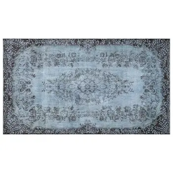 

Handmade Blue Vintage Overdyed Turkish Area Rug 170x300 Cm-5'7''X9'10''