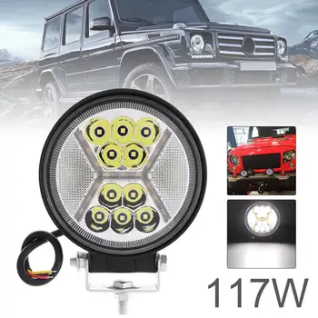 

4 Inch 117W 6000K Waterproof Ultra Bright LED Car Work Light Light Pod Combo Light Off Road Driving Light with DRL Fog Light