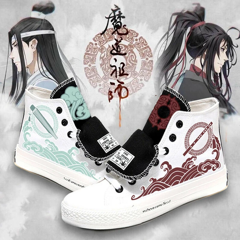 Anime Grandmaster Of Demonic Cultivation Cosplay Lan Wangji Wei Wuxian Mo  Dao Zu Shi Women Canvas Sneakers Men High Shoes Set - Shoes - AliExpress