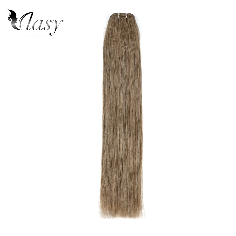 Vlasy, 24 дюйма, 100 г/шт., Remy Weft, прямые волосы, пряди, Переплетенные, двойные, европейские волосы для наращивания, салонный стиль, коричневый блондин, цвет