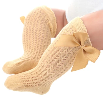

Children Socks For Newborn Girls Spring-summer Mesh Socks Children's Golf Without Heels With Bow Princess Socks 2020