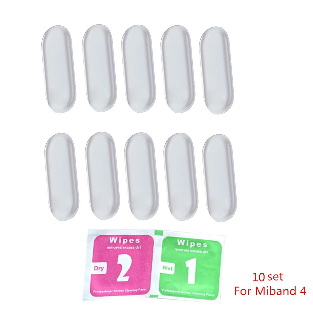 10pcs for Miband 4 10 шт для Xiaomi Mi Band 2/3/4 Экран плёнка ТПУ полное покрытие браслет пленка защитная часы пылеотталкивающий устойчивый к царапинам - Цвет: 10pcs for Miband 4