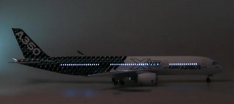 with light 47 см 1/142 масштаб XWB авиакомпания модель самолета Airbus A350 самолет W свет и колесо литье под давлением пластиковые смолы самолет для сбора - Цвет: with light