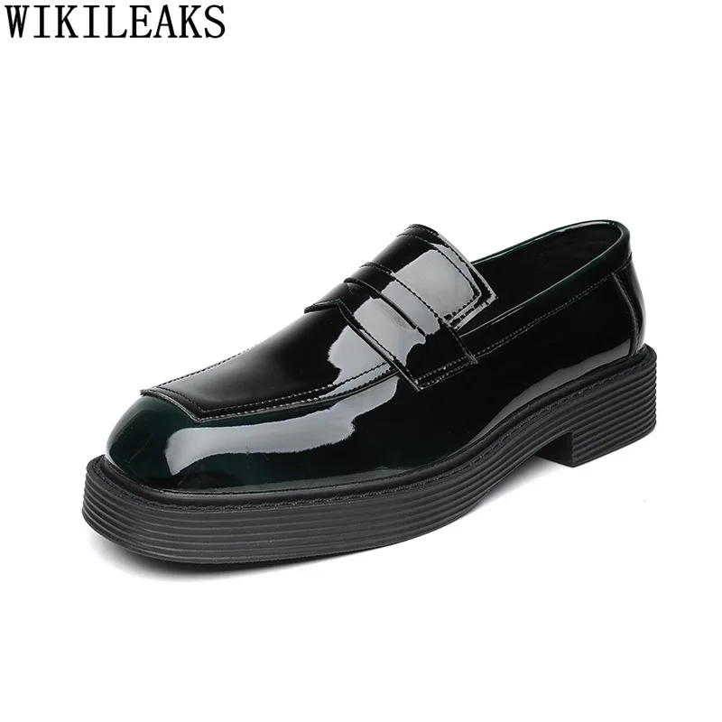 

Patent Leather Coiffeur Wedding Dress Loafers Mens Dress Shoes Oxford Shoes for Men Office 2024 Formal Slip on Shoes Men Zapatos