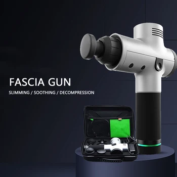 

Therapy Massage Guns 3 Levels Muscle Massager Pain Sport Massage Machine Relax Body Slimming Relief 4 Heads With Bag