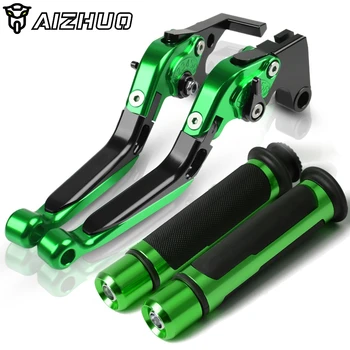 

For KAWASAKI NINJA250 NINJA300R Z250 Z300 VERSYS 300X Motorcycle Folding Extendable Brake Clutch Levers+Hand Grips