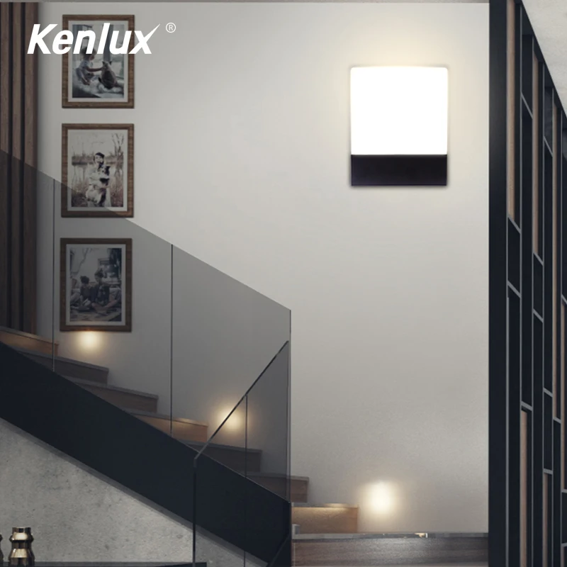 Светодиодный настенный светильник Kenlux домашний декор 12 Вт монолитный блок