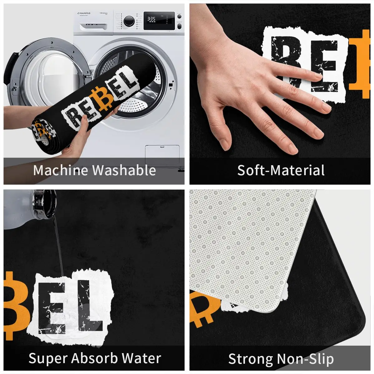 Bitcoin Crypto Miners Meme Doormat Kitchen Mat Rebel Balcony Carpet  Entrance Rug | eBay Australia