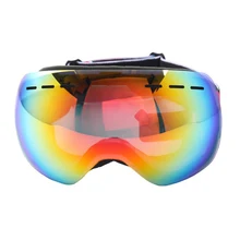Унисекс без оправы лыжные очки двухслойные противотуманные большие Лыжные маски очки лыжные безрамные сферические снежные очки
