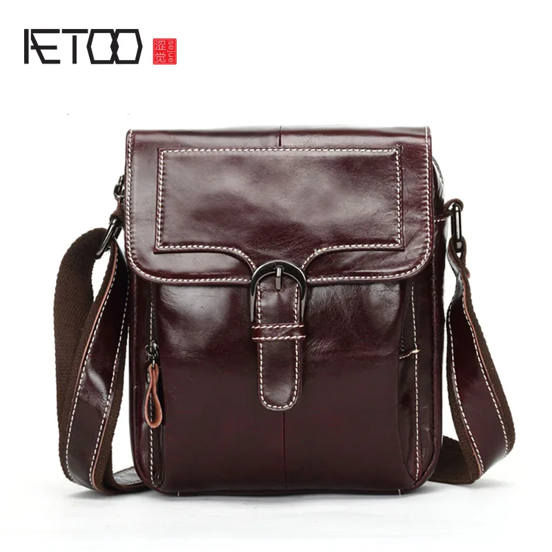 

BJYL Multifunctional Leather Men's Shoulder Bag Messenger Bag Tablet Computer Sole Leather Men's Bags
