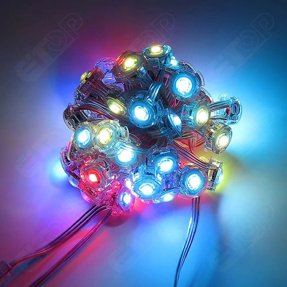 DC12V WS2811 20mm Diameter Led Digital Pixel Screen Grid Modules SMD 5050 RGB Waterproof Addressable Led Point Light String 4