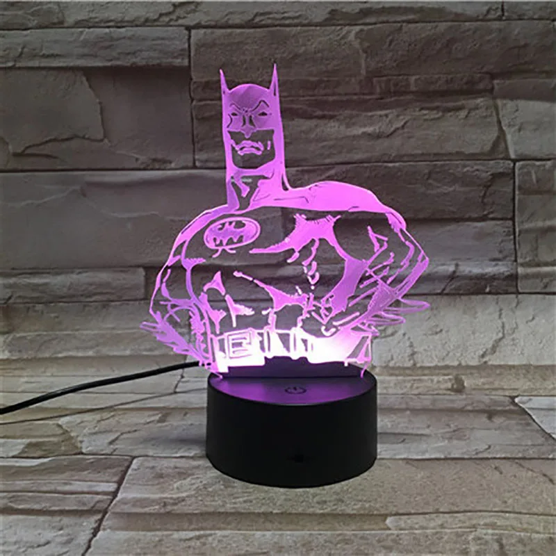 VCity 3D Персонаж Фильма лампа Бэтмен DC вентиляторы мультфильм ночник 3D светодиодный освещение подарки для бота детская игрушка прикроватная лампа освещение светодиодный - Испускаемый цвет: Groot 1